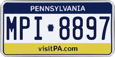 PA license plate MPI8897