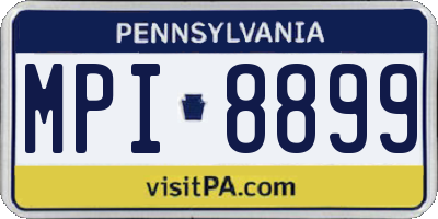 PA license plate MPI8899