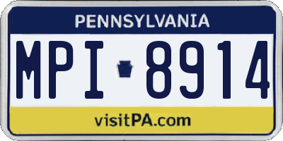 PA license plate MPI8914