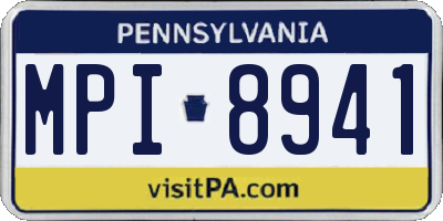 PA license plate MPI8941