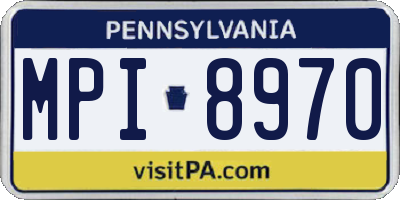 PA license plate MPI8970