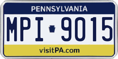 PA license plate MPI9015