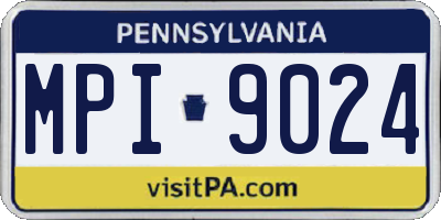 PA license plate MPI9024