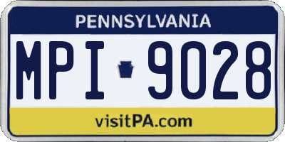 PA license plate MPI9028