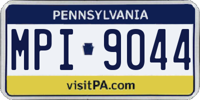 PA license plate MPI9044