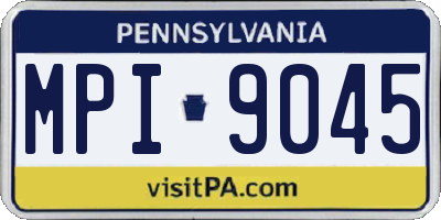 PA license plate MPI9045