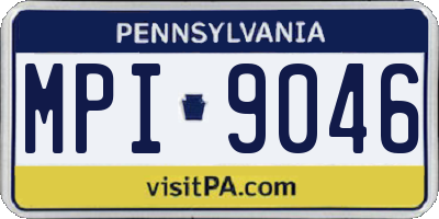 PA license plate MPI9046