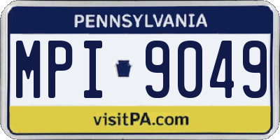 PA license plate MPI9049