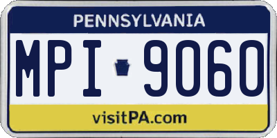 PA license plate MPI9060
