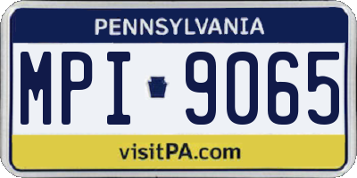 PA license plate MPI9065