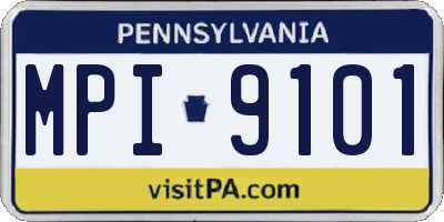 PA license plate MPI9101