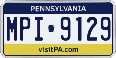 PA license plate MPI9129