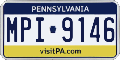 PA license plate MPI9146