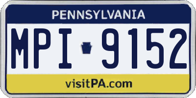 PA license plate MPI9152