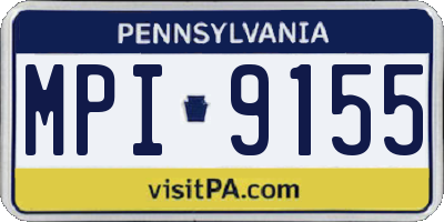 PA license plate MPI9155