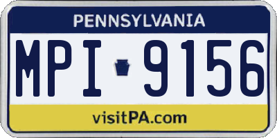 PA license plate MPI9156