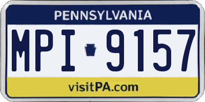 PA license plate MPI9157