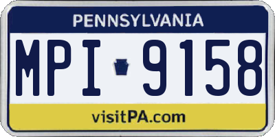 PA license plate MPI9158