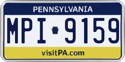 PA license plate MPI9159