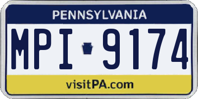 PA license plate MPI9174