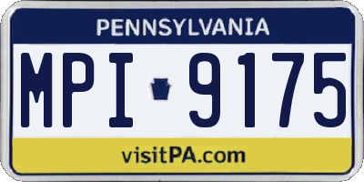 PA license plate MPI9175