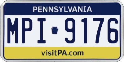 PA license plate MPI9176