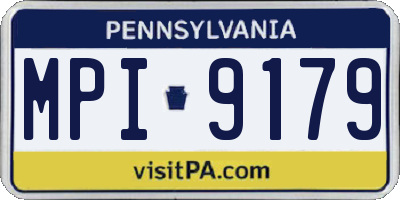 PA license plate MPI9179