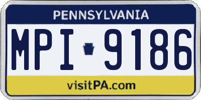 PA license plate MPI9186