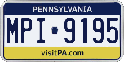 PA license plate MPI9195