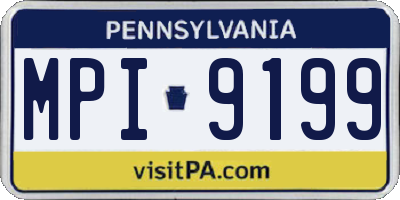PA license plate MPI9199