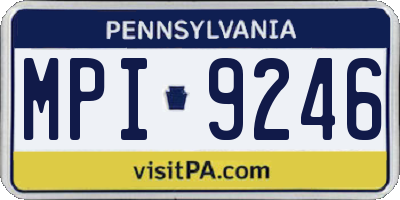 PA license plate MPI9246