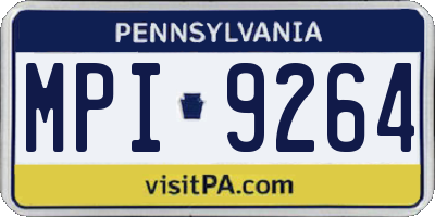 PA license plate MPI9264