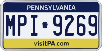 PA license plate MPI9269