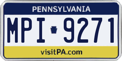 PA license plate MPI9271