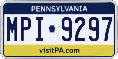 PA license plate MPI9297