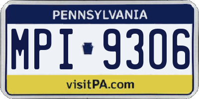 PA license plate MPI9306