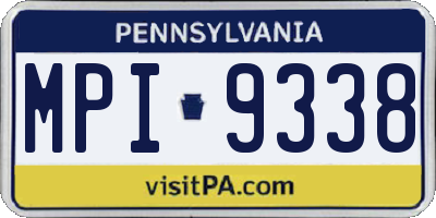 PA license plate MPI9338