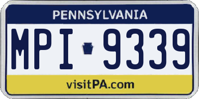 PA license plate MPI9339