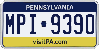 PA license plate MPI9390