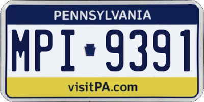 PA license plate MPI9391