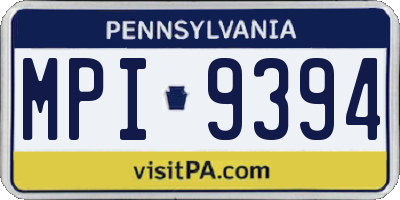 PA license plate MPI9394