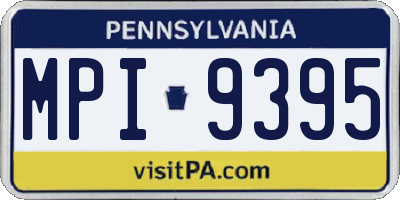 PA license plate MPI9395