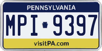 PA license plate MPI9397