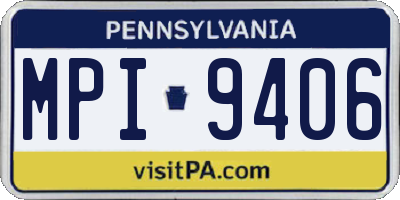 PA license plate MPI9406