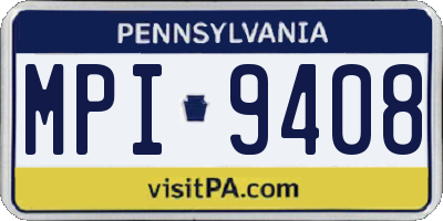 PA license plate MPI9408