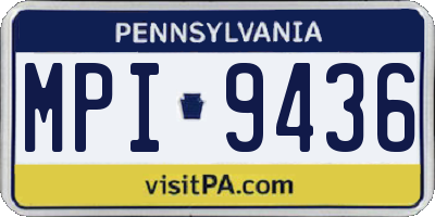 PA license plate MPI9436