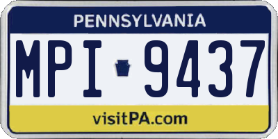 PA license plate MPI9437