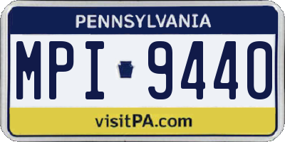 PA license plate MPI9440