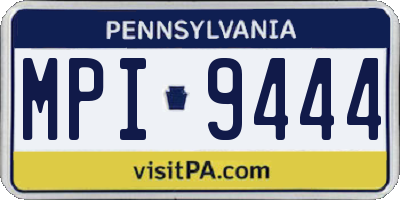 PA license plate MPI9444
