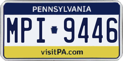 PA license plate MPI9446